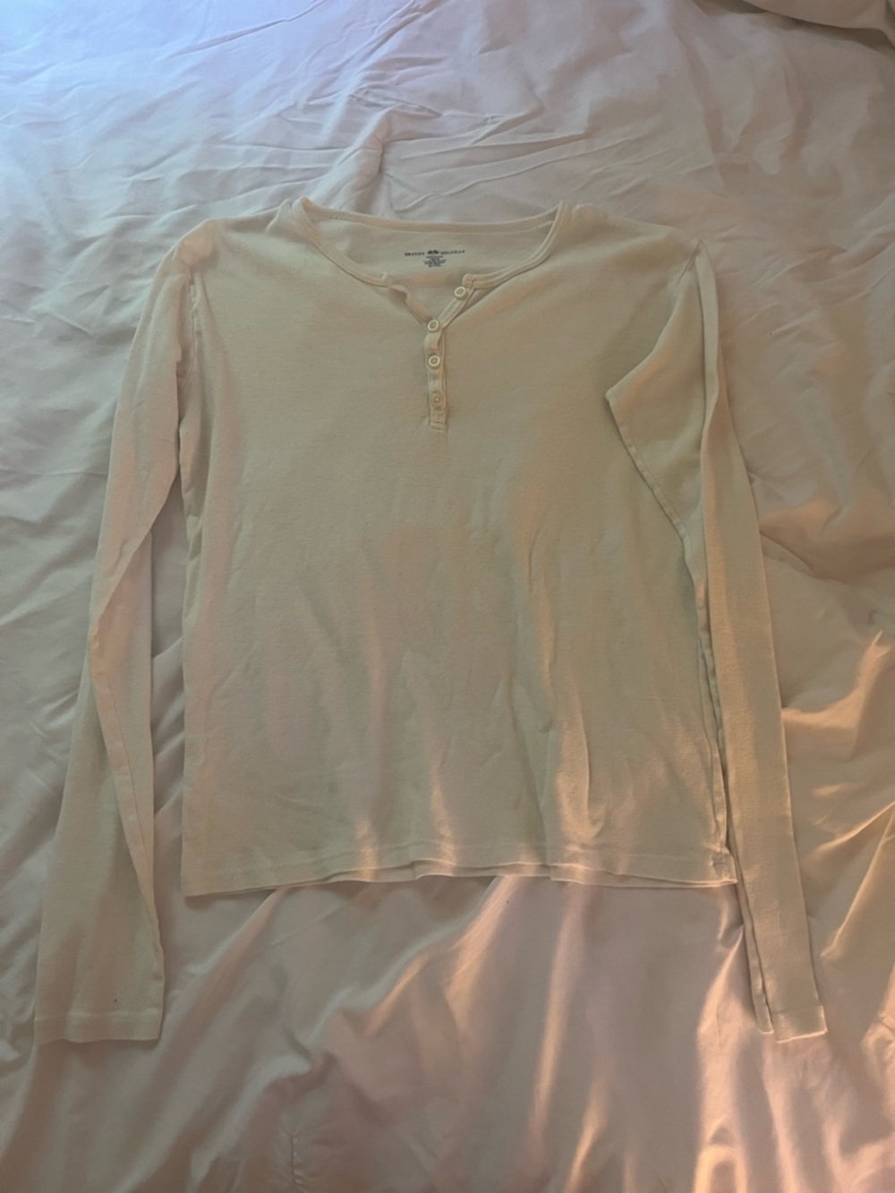 Brandy Melville White Long Sleeve Top